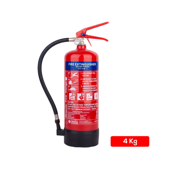 4 KG DCP Fire Extinguisher BS EN3 Orientex BRAND 30 ABC Rolling Type