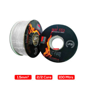 1.5 mm2 2/2 cores Fire Alarm Cable White 100 Mtr Rolls, UL Listed