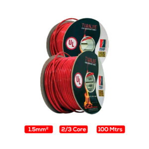 1.5 mm2 2/3 cores Fire Alarm Cable Red 100m Wooden Reel, UL Listed