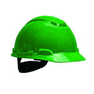 3M H700 Hard Hat 4-Point Ratchet Suspension Green